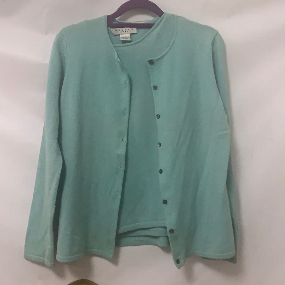 WENDY B. CASHMERE 2 PIECE SWEATER SET SIZE‎ S